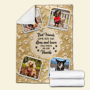 Custom Dog Mom Blanket - Best Friends Come Into Our Lives And Leave Paw Prints On Our Hearts - Blanket - GoDuckee