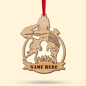 Veteran Remember The Fallen, 2 Layered Mix Ornament, Veteran Christmas Gift - Ornament - GoDuckee