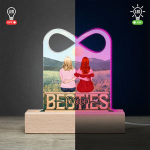 Besties Forever Personalized Friends Led Light, Gift For Friends - Led Night Light - GoDuckee