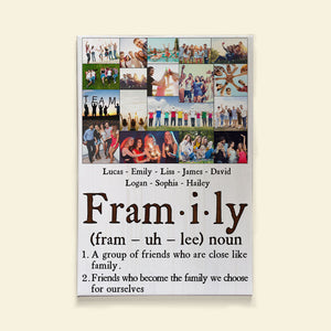 Framily Definition Custom Friends Photo Canvas Print, Gift For Friends - Poster & Canvas - GoDuckee