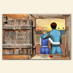 Personalized Racing Couple Poster - From The Start To The Finish - Window Frame - Poster & Canvas - GoDuckee