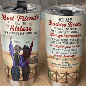 Personalized Cowgirls Bestie Tumbler Cup - Forever and Always - Tumbler Cup - GoDuckee