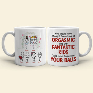 Who Would Have Thought Something So Orgasmic, Orgasmic Couple White Mug - Coffee Mug - GoDuckee