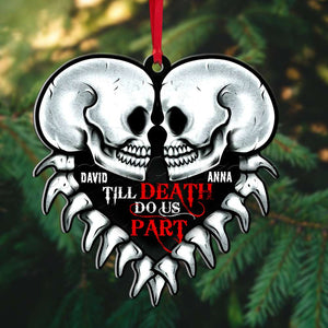 Personalized Couple Ornament, Till Death Do Us Part - Ornament - GoDuckee