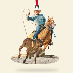 Custom Rodeo Photo Ornament, Christmas Tree Decor - Ornament - GoDuckee