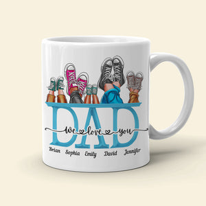 We Love You, Gift For Dad, Personalized Mug, Shoes Mug, Father's Day Gift - Coffee Mug - GoDuckee