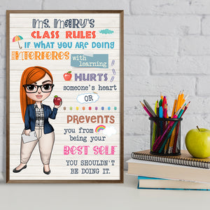Personalized Teacher Dolls Poster - Teacher Class Rules - Poster & Canvas - GoDuckee