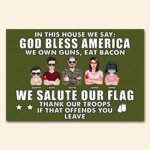 Veteran In This House We Say - Personalized Doormat - Doormat - GoDuckee