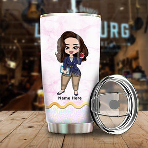 Personalized Teacher Tumbler - Teacher Nutrition Facts - Tumbler Cup - GoDuckee