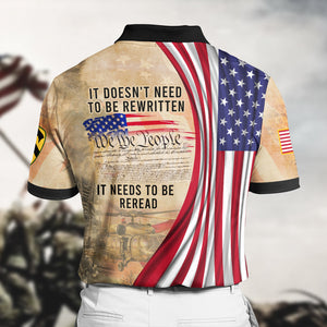 Personalized Veteran Polo Shirt - It Doesn't Need To Be Rewritten - AOP Products - GoDuckee