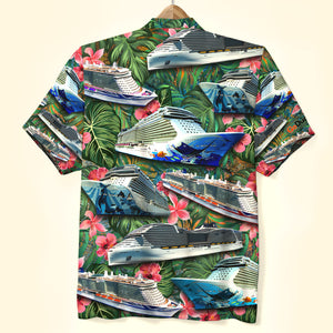 Cruising Hawaiian Shirt - Seamless Boat Pattern - Hawaiian Shirts - GoDuckee