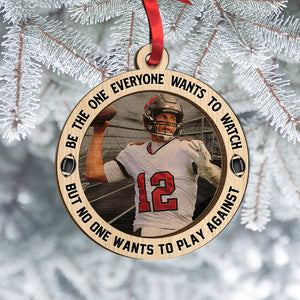 Personalized Football Ornament, Be The One Everyone Wants To Watch, Christmas Tree Decor - Ornament - GoDuckee