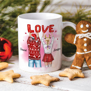 Live Every Moment Laugh Every Day Love Beyond Words, Sweet Love Couple White Mug - Coffee Mug - GoDuckee