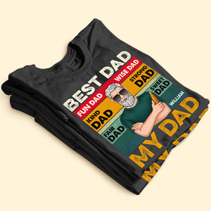 Best Dad Fun Dad Wise Dad Kind Dad Personalized Shirt Gift For Dad - Shirts - GoDuckee