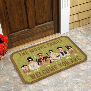 Personalized S. W. Doormat - Welcome You Are - Family Front View - Doormat - GoDuckee