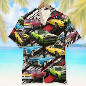 Not Old Just Vintage Authentic - Custom Classic Car Photo Hawaiian Shirt - Gift For Car Lovers - Hawaiian Shirts - GoDuckee