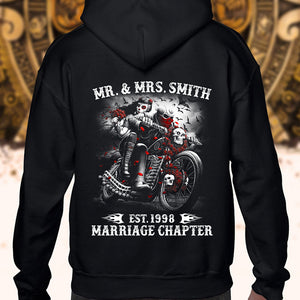 Marriage Chapter - Personalized Couple Biker Shirt - Gift for Speed Couple - Shirts - GoDuckee