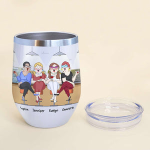 The Only Thing That Keeps Me Sane Is My Insane Friends, Funny Drinking Besties Wine Tumbler - Wine Tumbler - GoDuckee