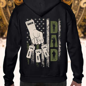 Veteran Dad Fist Thumb, Personalized Shirts, Gifts for Dads - Shirts - GoDuckee