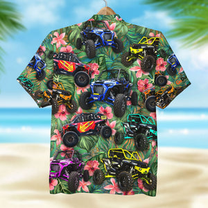 Custom Utv Hawaiian Shirt, Gift For Utv Lovers, Tropical Pattern F - Hawaiian Shirts - GoDuckee