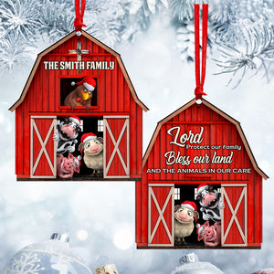 Farmer Family's Prayer, Bless Our Land - Personalized Christmas Ornament - Gift for Farmers - Ornament - GoDuckee