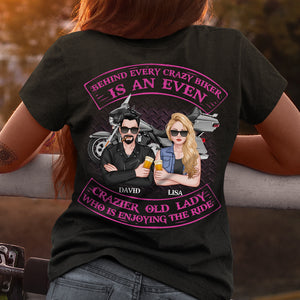 Behind Every Crazy Biker - Personalized Shirts - Gift For Couple - Shirts - GoDuckee