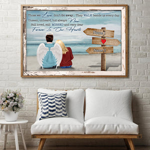 Personalized Young Couple Poster - Memories Of Husband in Heaven - Forever In Our Hearts - Poster & Canvas - GoDuckee