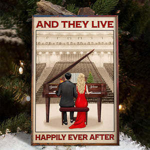 Personalized Piano Couple Poster - Happily Ever After - Couple Playing Piano - Poster & Canvas - GoDuckee