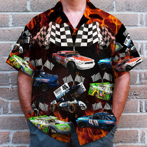 Weekend Forecast Dirt Track Racing With A Chance Of Drinking Custom Photo Hawaiian Shirt, Summer Gift - Hawaiian Shirts - GoDuckee