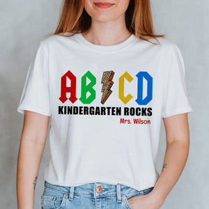 Teacher ABCD Gonna Rock, Personalized Shirt for Teachers Back-to-school Season - Shirts - GoDuckee
