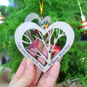 I Am Always With You Personalized Heaven Cardinal Ornament, Christmas Tree Decor hso0811 - Ornament - GoDuckee