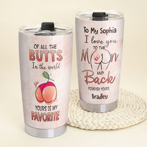 I Love You To The Moon And Back, Personalized Tumbler Cup, Gift For Couples - Tumbler Cup - GoDuckee