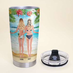 We Didn't Realize We Were Making Memories We Just Thought We Were Having Fun - Personalized Beach Bestie Tumbler - Tumbler Cup - GoDuckee