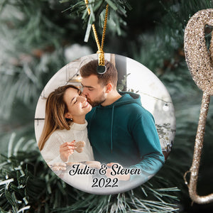 The Story Of Us Personalized Couple Ornament, Custom Love Map - Ornament - GoDuckee