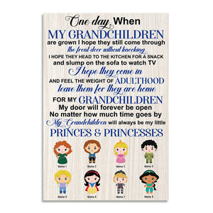Personalized Princes and Princesses Poster - Grandma - One Day When My Grandchildren - Poster & Canvas - GoDuckee
