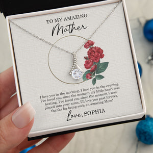 To My Amazing Mother- Gift For Mother-Personalized Alluring Beauty Necklace- Mother's day Alluring Beauty Necklace - Jewelry - GoDuckee