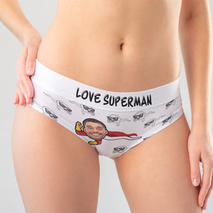 Love Superman, Custom Women's Boxer Briefs, Gift For Her - Boxer Briefs - GoDuckee