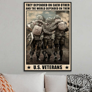Vintage Veteran Brother & Sister Poster - The World Depended On Them - Poster & Canvas - GoDuckee