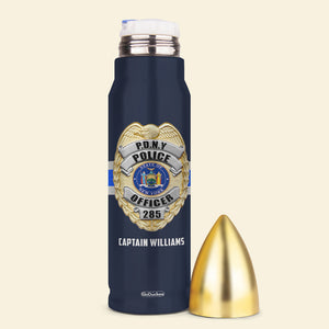 Police It Cannot Be Inherited Nor Can It Be Purchased - Personalized Bullet Tumbler - Water Bottles - GoDuckee