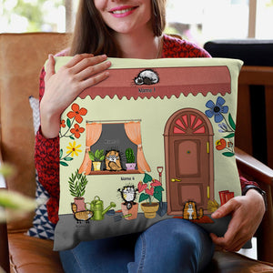Personalized Gifts For Cat Lovers, Gardening and Cat Custom Pillow - Pillow - GoDuckee