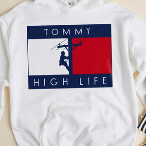 Living My High Life, Personalized Shirt for Lineman - Shirts - GoDuckee