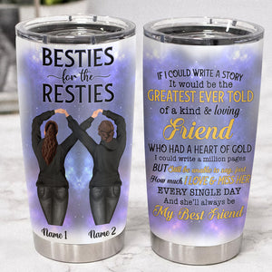 Personalized Friends Tumbler - Hoodies Sister, Besties for the resties - Infinity symbol - Tumbler Cup - GoDuckee