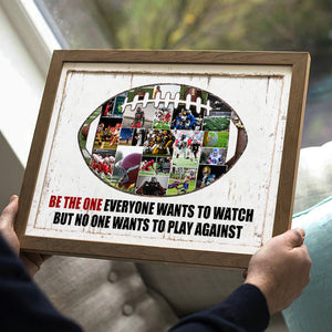 Football Player Custom Photo Personalized Canvas Poster - Poster & Canvas - GoDuckee