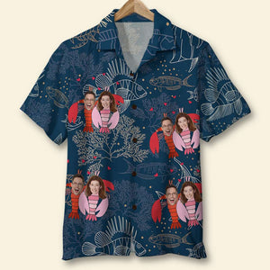 Couple Photo Personalized Hawaiian Shirt Aloha Shirt - Hawaiian Shirts - GoDuckee