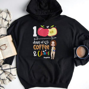 100 Days Of Coffee & Chaos, Teacher's Day T-shirt Hoodie Sweatshirt - Shirts - GoDuckee