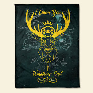 S.J.M I Claim You To Whatever End Gift For Him/ Her - The Book Lover Personalized Blanket - Blanket - GoDuckee