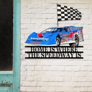 Dirt Track Racing - Personalized Metal Sign - Metal Wall Art - GoDuckee