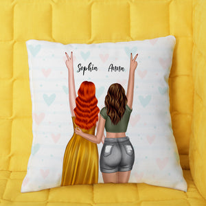 True Friendship Is About Being Separated and Nothing Changes, Personalized Pillow, Gifts for Besties - Pillow - GoDuckee