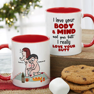 I Really Love Your Butt Personalized Mug, Funny Gift For Couple - Coffee Mug - GoDuckee