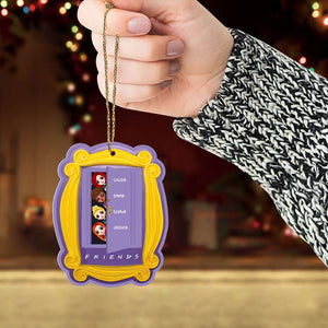 Friends Door Frame Personalized Custom Shape Ornament, Christmas Gift For Friends - Ornament - GoDuckee